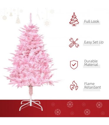 4FT Artificial Christmas Tree Holiday Xmas Automatic Open for Home Party Pink
