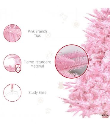 4FT Artificial Christmas Tree Holiday Xmas Automatic Open for Home Party Pink