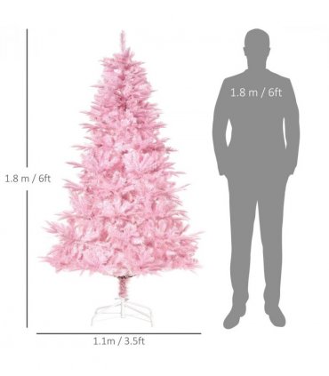 6FT Artificial Christmas Tree Holiday Xmas Automatic Open for Home Party Pink