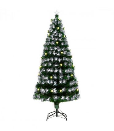 6ft White Light Christmas Tree 90 LEDs Star Topper Tri-Base Pre-Lit Home