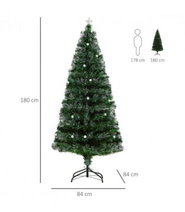 6ft White Light Christmas Tree 90 LEDs Star Topper Tri-Base Pre-Lit Home