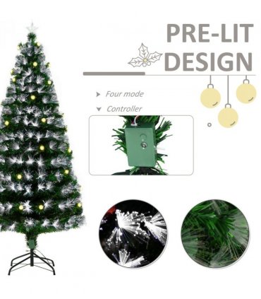 6ft White Light Christmas Tree 90 LEDs Star Topper Tri-Base Pre-Lit Home