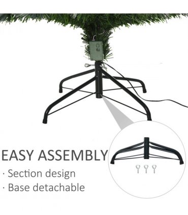 6ft White Light Christmas Tree 90 LEDs Star Topper Tri-Base Pre-Lit Home