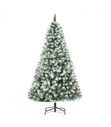 6FT Artificial Christmas Tree Pine Cones Xmas Home Deco Automatic Open Green