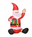 4ft Inflatable Christmas Santa Claus Gift with LED Xmas  Holiday Outdoor