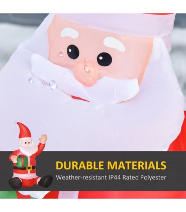 4ft Inflatable Christmas Santa Claus Gift with LED Xmas  Holiday Outdoor