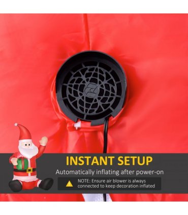 4ft Inflatable Christmas Santa Claus Gift with LED Xmas  Holiday Outdoor