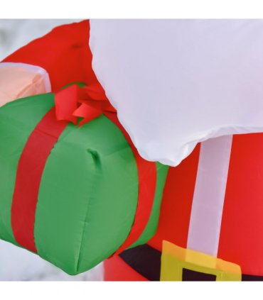 4ft Inflatable Christmas Santa Claus Gift with LED Xmas  Holiday Outdoor