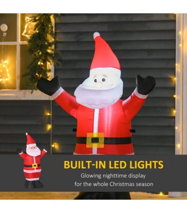 4ft Inflatable Christmas Santa Claus Xmas Deco 1 LED Air Blown Yard Outdoor