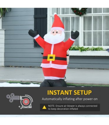 4ft Inflatable Christmas Santa Claus Xmas Deco 1 LED Air Blown Yard Outdoor