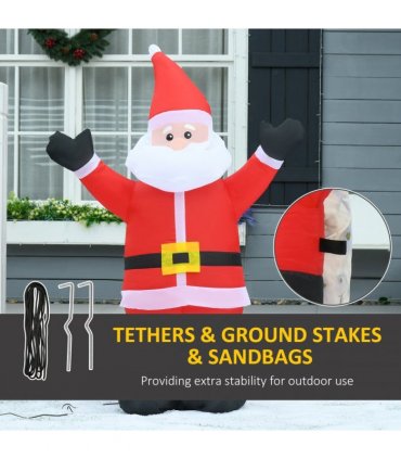 4ft Inflatable Christmas Santa Claus Xmas Deco 1 LED Air Blown Yard Outdoor