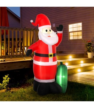 7.5ft Inflatable Christmas Santa Claus with LED Air Blown Outdoor Yard Deco