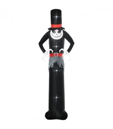 10ft Inflatable Halloween Skinny Ghost Tall Hat Blow-Up Outdoor LED Display