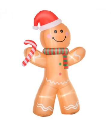 8ft Christmas Inflatable Gingerbread Man Lighted Indoor Outdoor