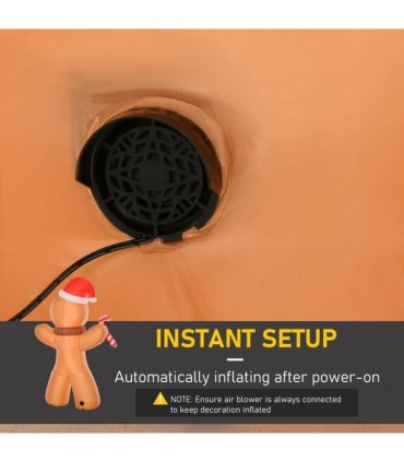8ft Christmas Inflatable Gingerbread Man Lighted Indoor Outdoor