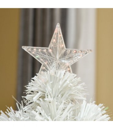 2.5FT Prelit Artificial Tabletop Christmas Tree with Fibre Table and Desk White