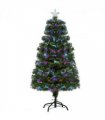4FT Multicoloured Artificial Christmas Tree Fibre Optic Lights Star Holder