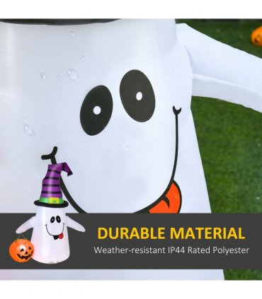1.2m Witch Ghost Halloween Inflatable LED Pumpkin Lantern  Weather-Resistant