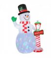 8ft Tall Christmas Inflatable Snowman Street Lamp Lighted Garden Lawn