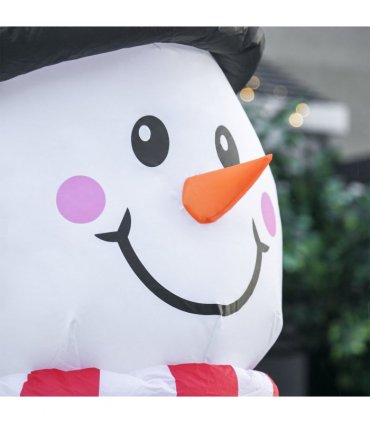 8ft Tall Christmas Inflatable Snowman Street Lamp Lighted Garden Lawn