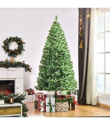 7ft Indoor Christmas Tree Artificial Deco Xmas Gift Metal Stand 968 Tips