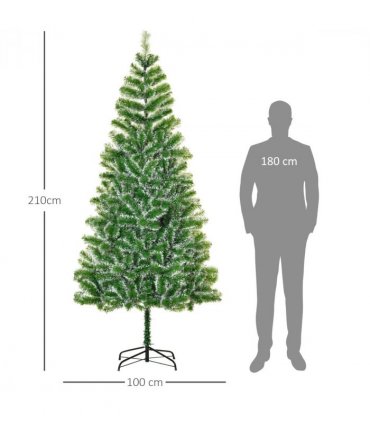 7ft Indoor Christmas Tree Artificial Deco Xmas Gift Metal Stand 968 Tips