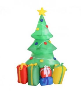 5ft Inflatable Christmas Tree Xmas Air Blown  LED Lawn Yard Outdoor Ornaments