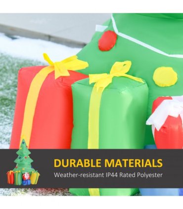 5ft Inflatable Christmas Tree Xmas Air Blown  LED Lawn Yard Outdoor Ornaments