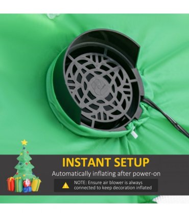 5ft Inflatable Christmas Tree Xmas Air Blown  LED Lawn Yard Outdoor Ornaments