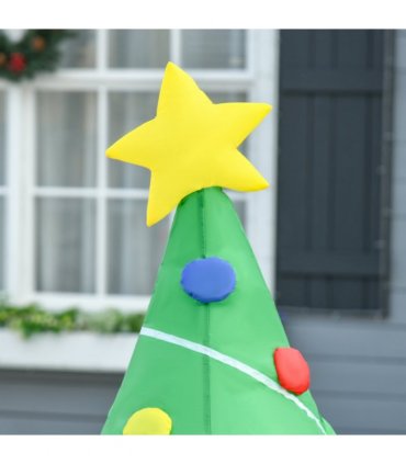5ft Inflatable Christmas Tree Xmas Air Blown  LED Lawn Yard Outdoor Ornaments