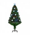 4FT Prelit Artificial Christmas Tree Fibre Star Xmas LED Light Indoor Green