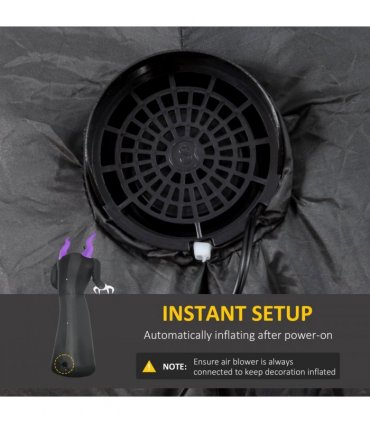 7ft Inflatable Halloween Ghost Horns Blow-Up Outdoor LED Display Flame Effect