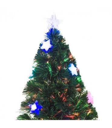5FT Prelit Artificial Christmas Tree Fibre Optic Star LED Light Xmas Deco Green