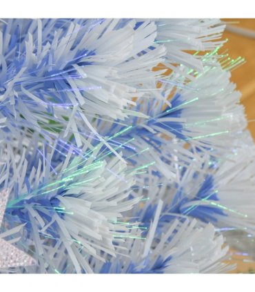 Artificial Fibre Christmas Tree Seasonal Deco 16 LED Easy Store 4FT White Blue