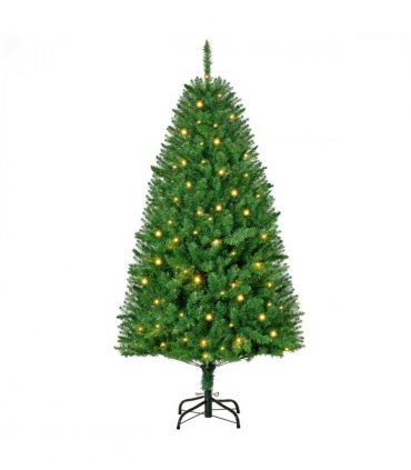 5 Feet Christmas Tree Warm White LED Light Holiday Home Decoration, Green