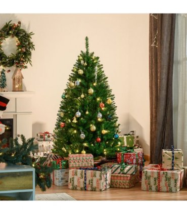 5 Feet Christmas Tree Warm White LED Light Holiday Home Decoration, Green