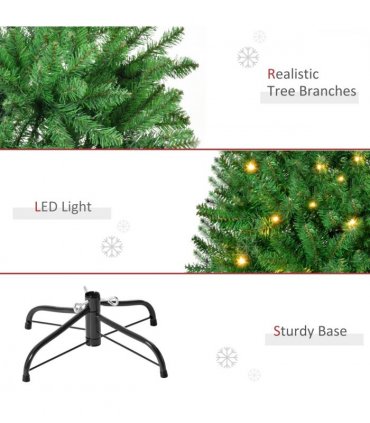 5 Feet Christmas Tree Warm White LED Light Holiday Home Decoration, Green