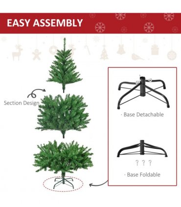 5 Feet Christmas Tree Warm White LED Light Holiday Home Decoration, Green