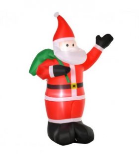 8ft Christmas Inflatable Santa Holiday Deco LED Lights Indoor Outdoor