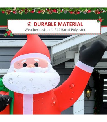 8ft Christmas Inflatable Santa Holiday Deco LED Lights Indoor Outdoor