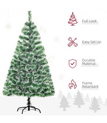 5ft Indoor Christmas Tree Artificial Deco Xmas Gift Metal Stand 416 Tips