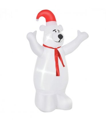 6ft Tall Outdoor Inflatable Bear Airblown Projection Holiday Christmas Lawn