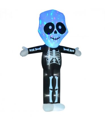 3m Halloween Inflatable Skeleton Ghost Deco LED Lighted for Home In-Outdoor