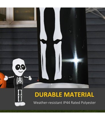 3m Halloween Inflatable Skeleton Ghost Deco LED Lighted for Home In-Outdoor