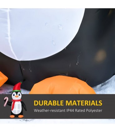 8ft Inflatable Christmas Penguin Holding Candy Cane Blow Up Outdoor Deco LED