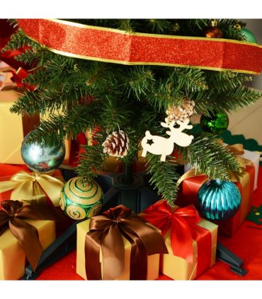 1.5m 5ft Artificial Pine Pencil Slim Christmas Tree 294 Branch Tips with Stand