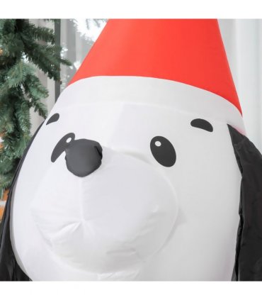 6ft Inflatable Christmas Puppy Dog Wearing Santa Hat Lighted Outdoor Indoor