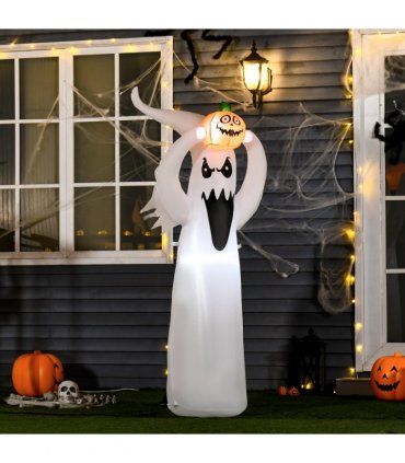 6FT 1.8m LED Halloween Inflatable Deco Floating Ghost & Pumpkin Party Outdoors