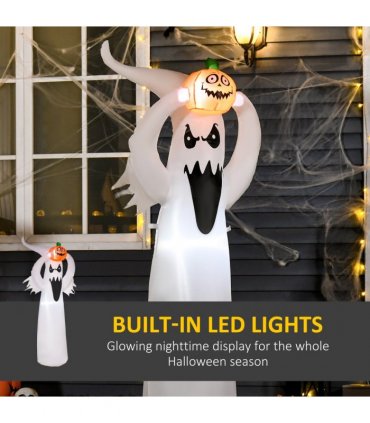 6FT 1.8m LED Halloween Inflatable Deco Floating Ghost & Pumpkin Party Outdoors