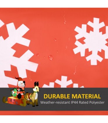 4ft Christmas Inflatable Santa Claus Sledge Sleigh Reindeer Blow Up Xmas Garden